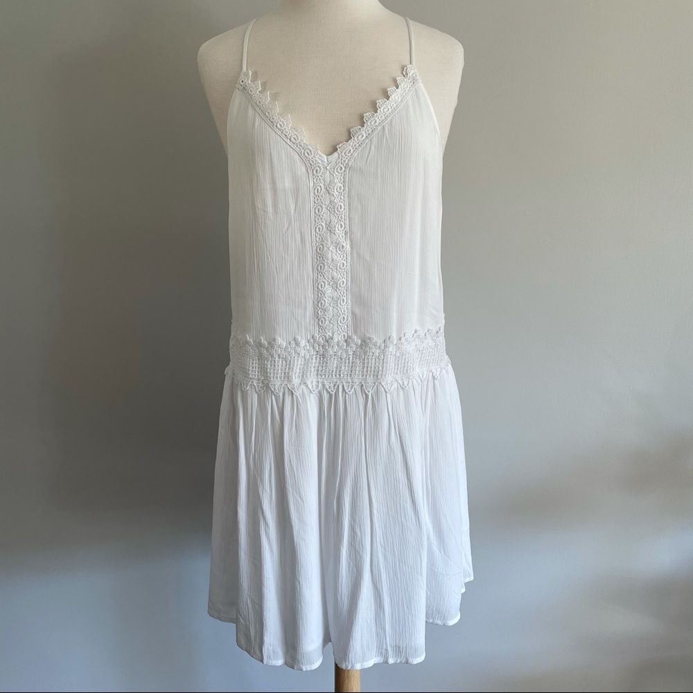 NWT Crochet White Lace Summer Dress | Medium